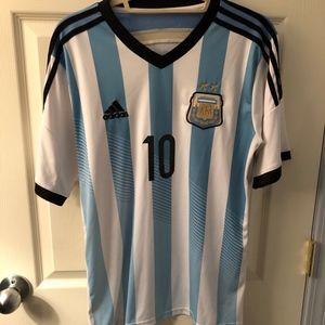 Messi Argentina adidas soccer jersey
